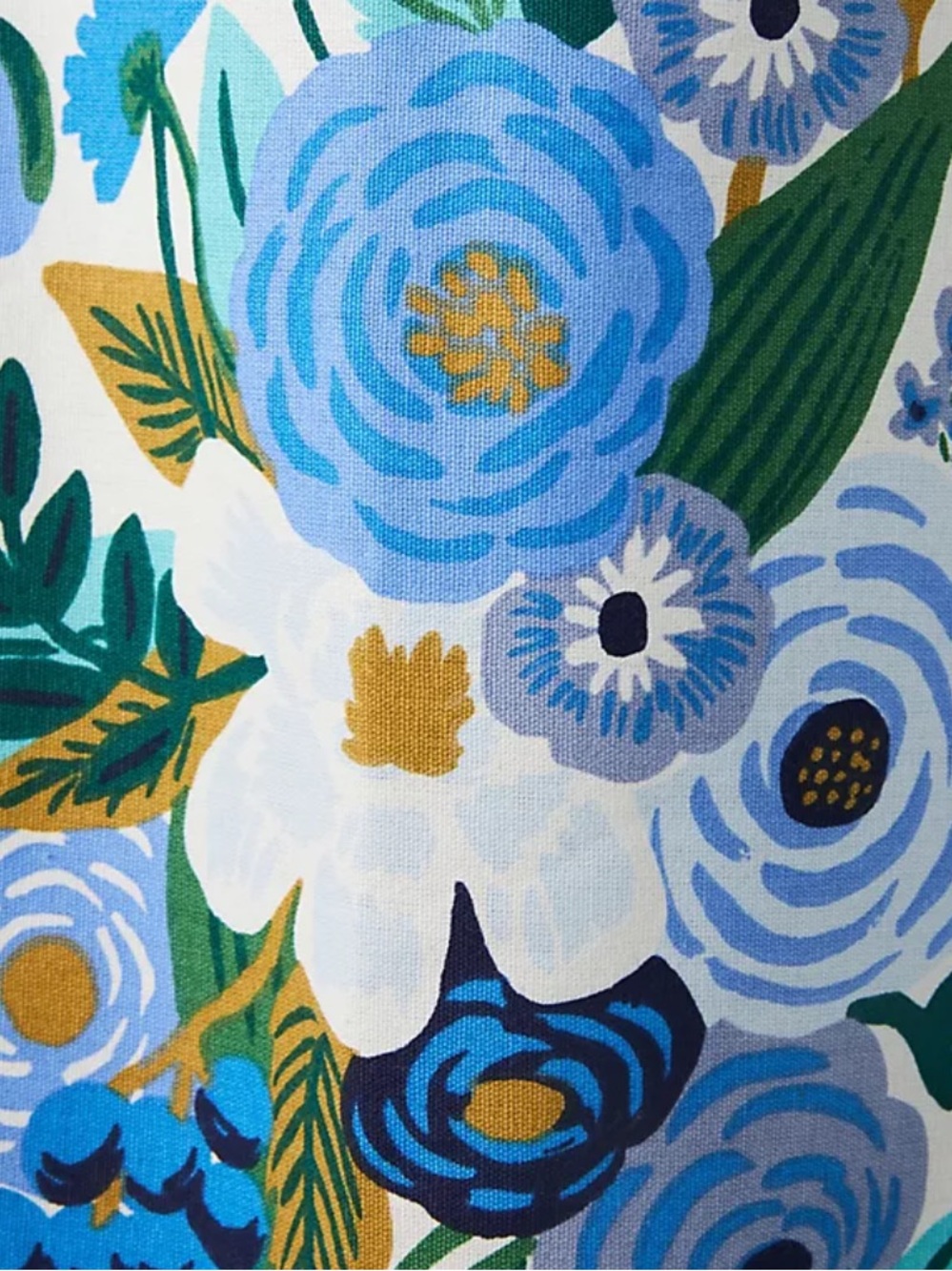NEW Anthropologie Tea Kitchen Towel Rifle Paper Company Blue Floral Garden Party - Picture 3 of 6